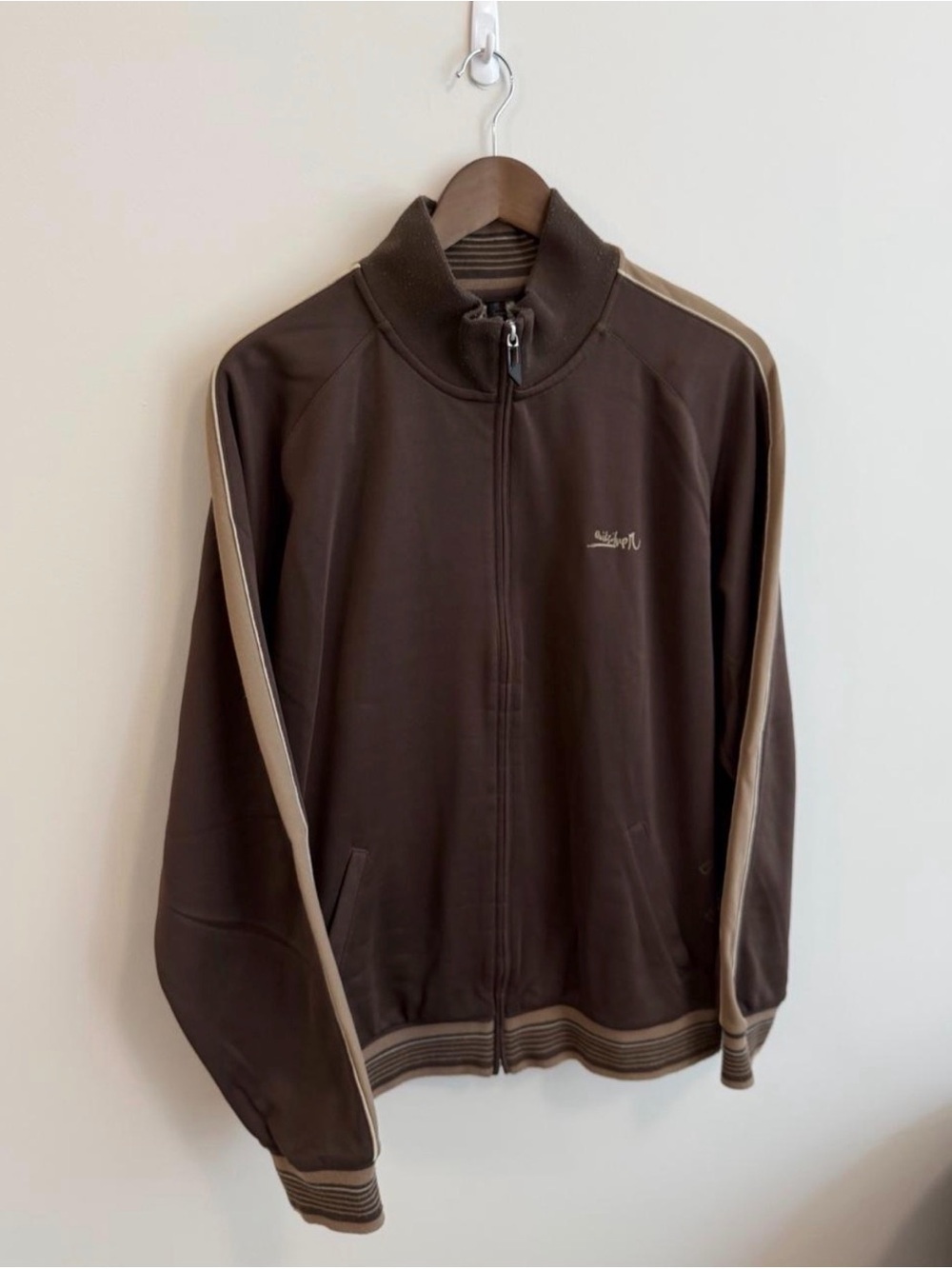 Quiksilver Y2K Earth Tone Zip-Up Sweater - Brown/Tan Skater Grunge